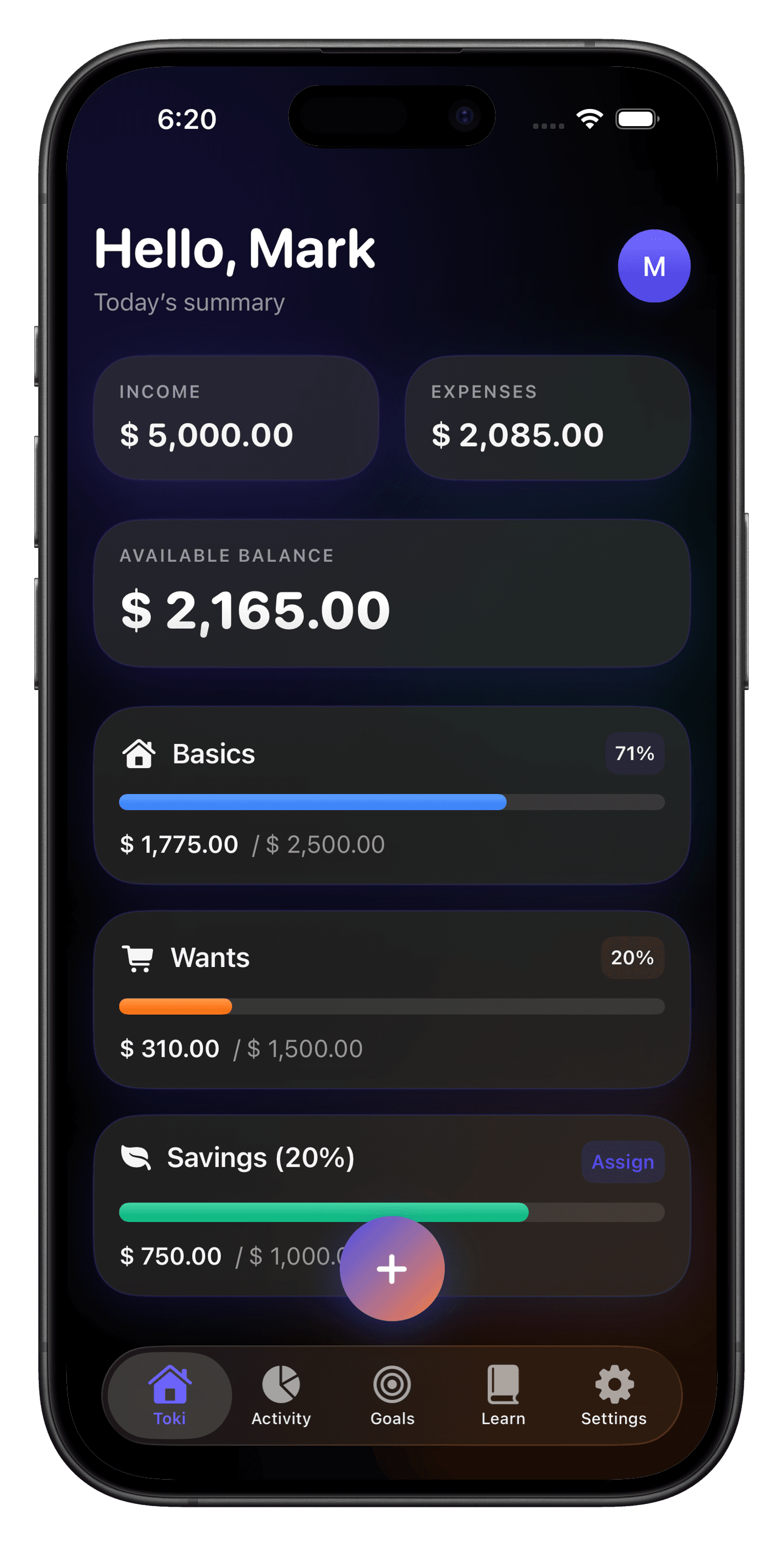 Toki Budget Dashboard