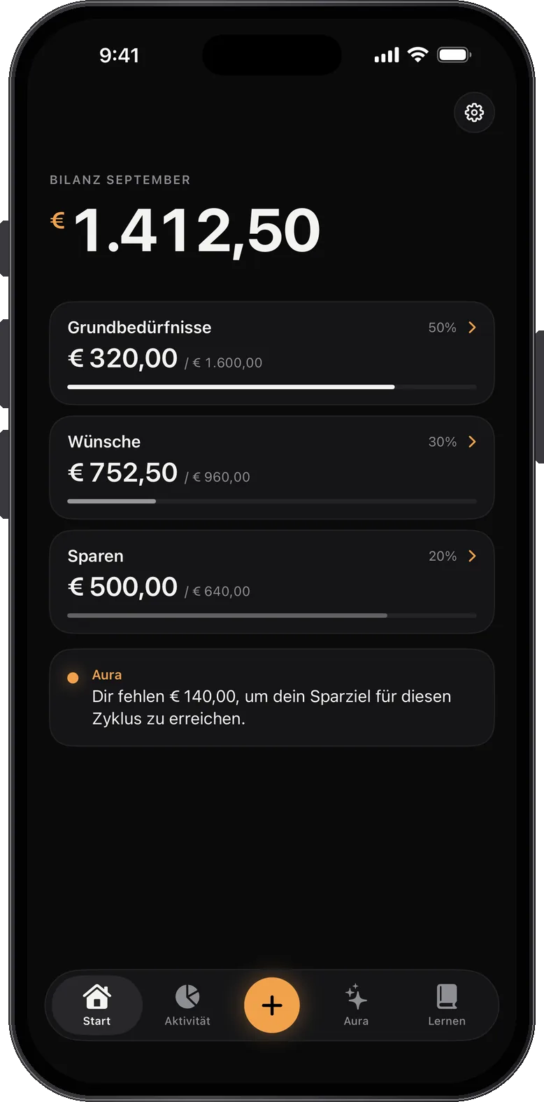 Toki — Ordne dein Geld mit der Methode 50/30/20.