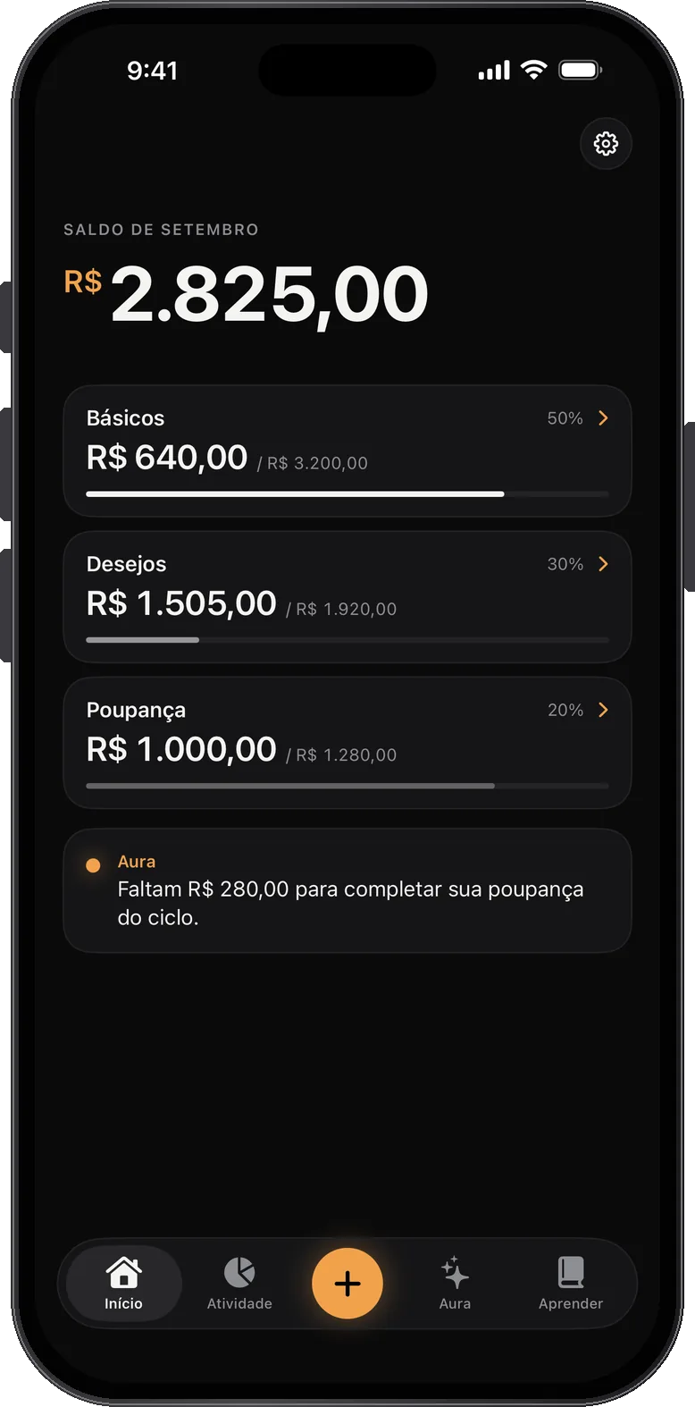 Toki — Organize seu dinheiro com o método 50/30/20.